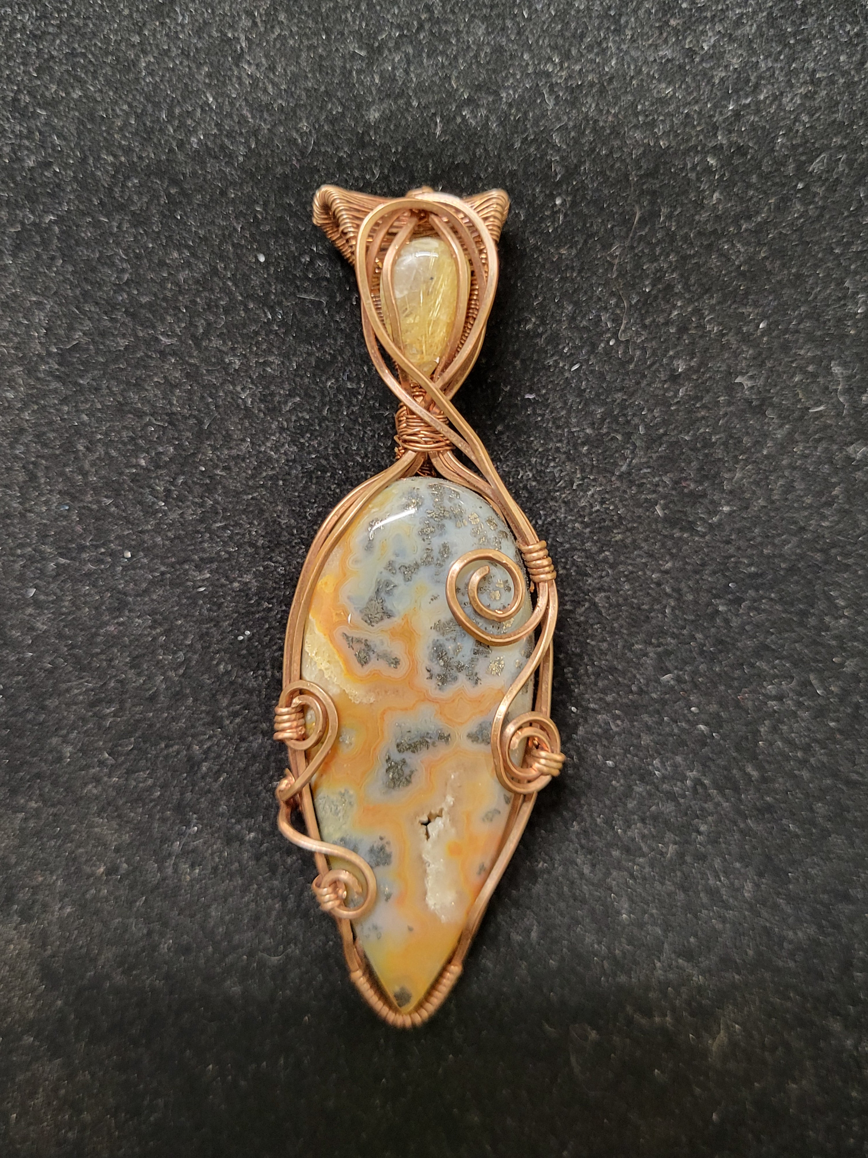 Marcasite with rutile quartz