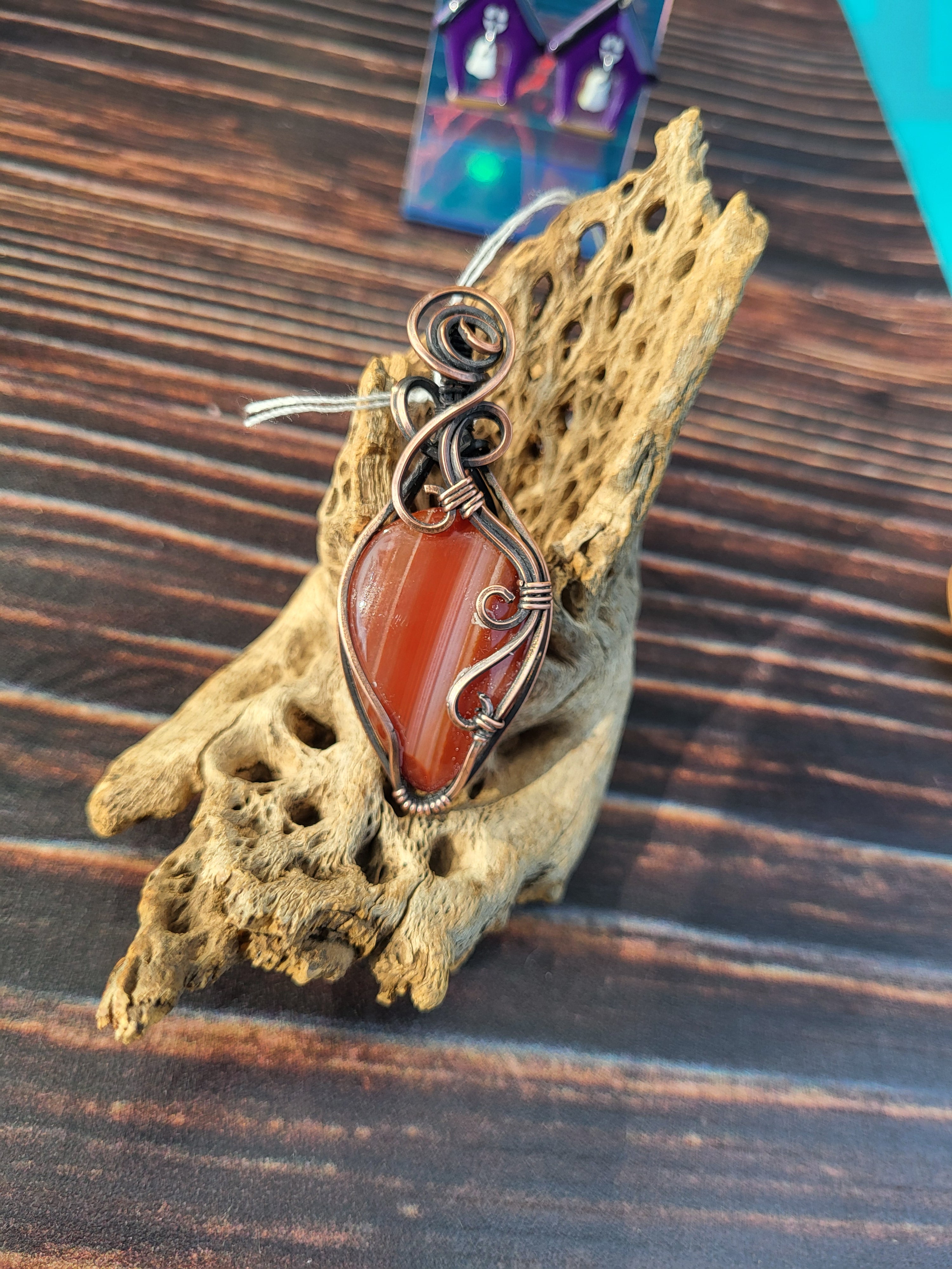 Carnelian with copper